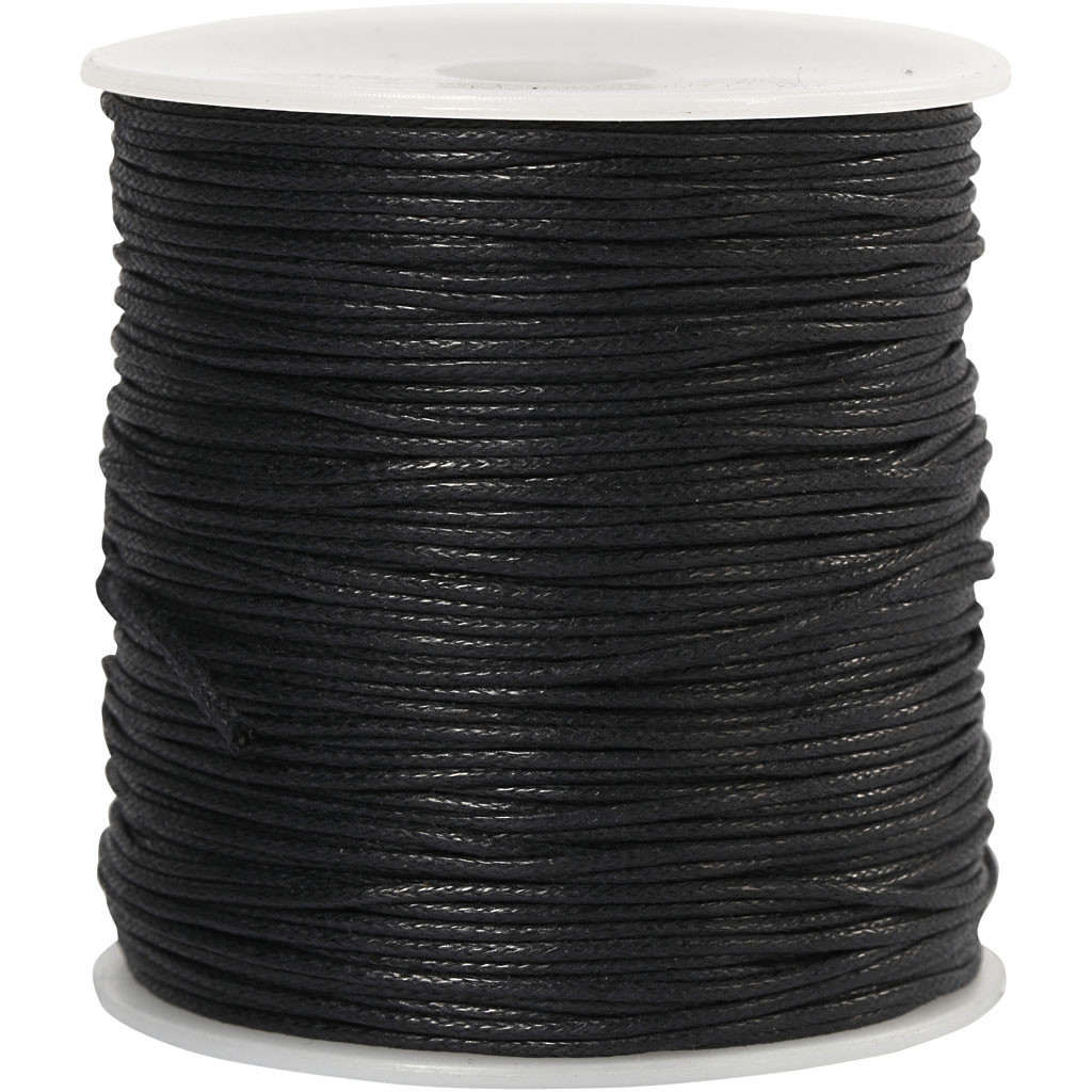 CC Baumwollkordel 1 mm Schwarz 100 m