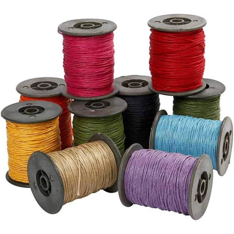 CC Katoen Koord 1mm, 10 kleuren x50 m 1 set