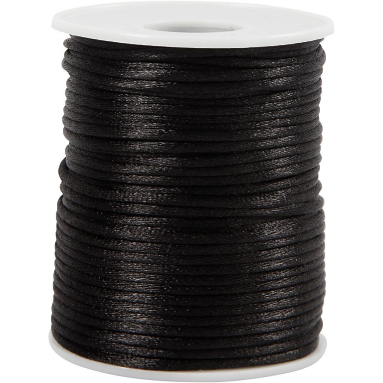 CC Satijnkoord 2 mm Zwart 50 m