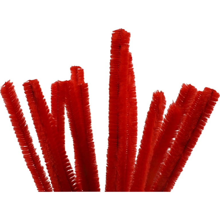 CC Chenilledraht Rot 15mm 15 Stück