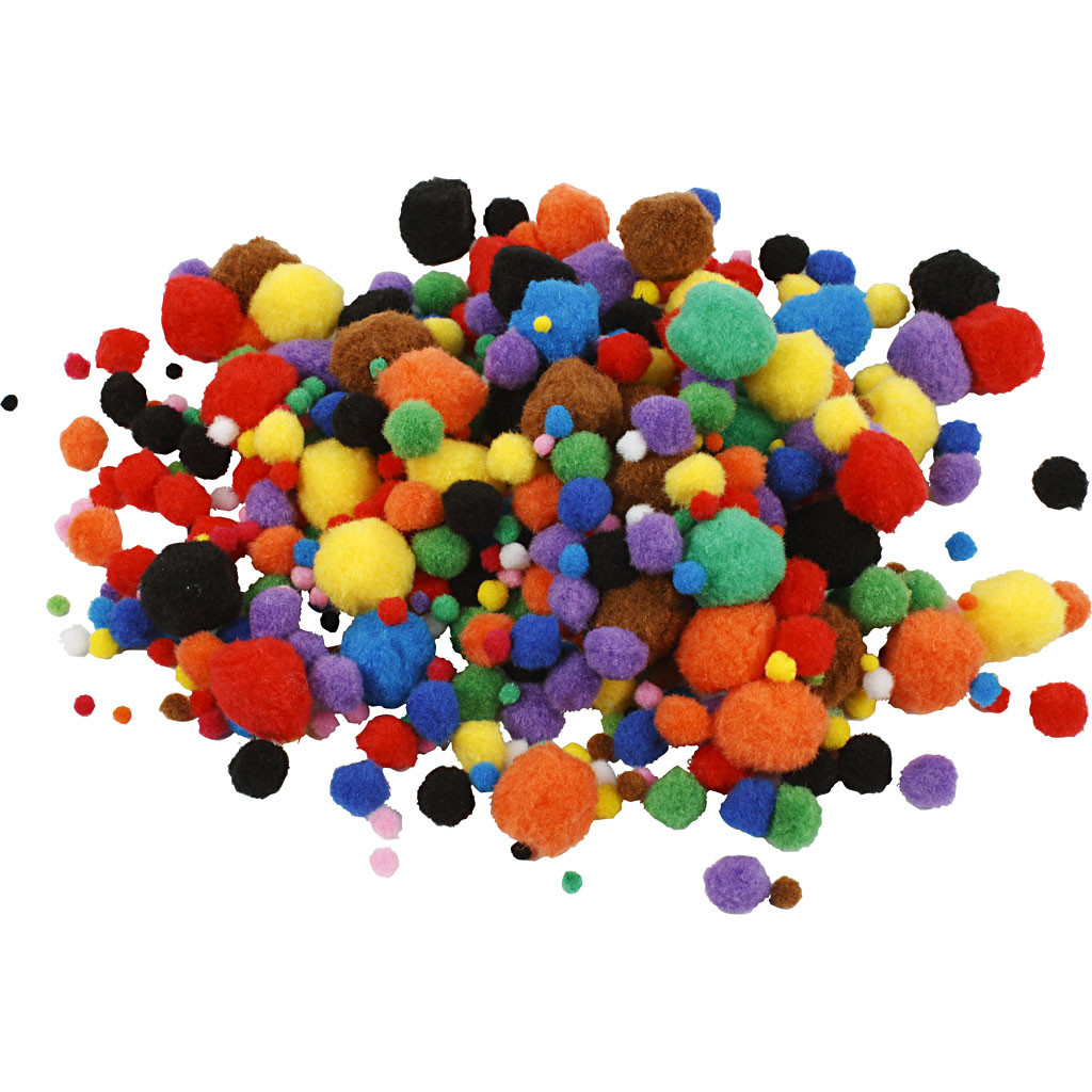 CC Pom-Poms Multigekleurd 5-40 mm 150 stuks