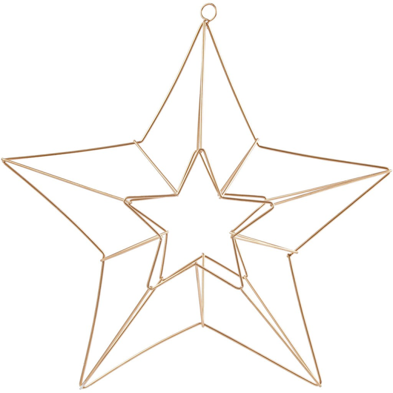 CC Metal Hanging Star 34x30 cm Copper