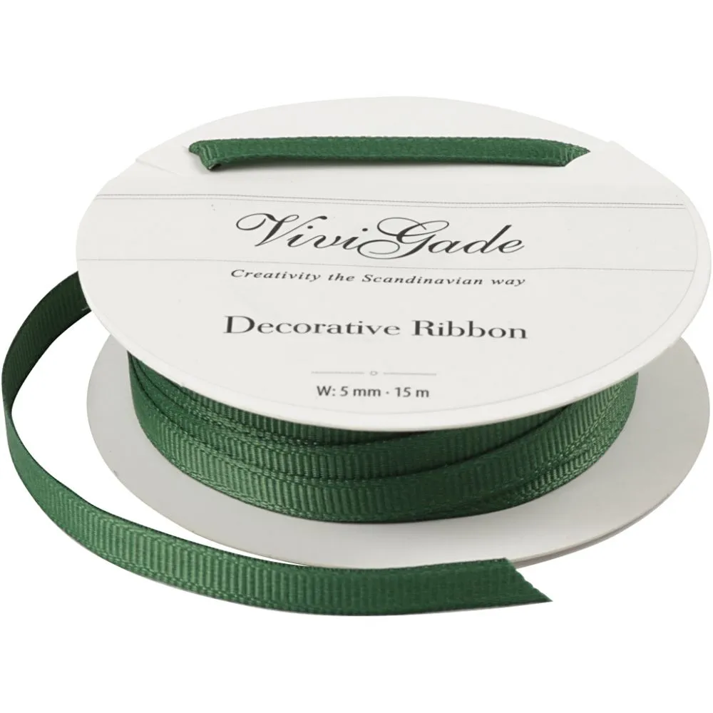 Vivi Gade Grosgrainband 5 mm 15 m Grün