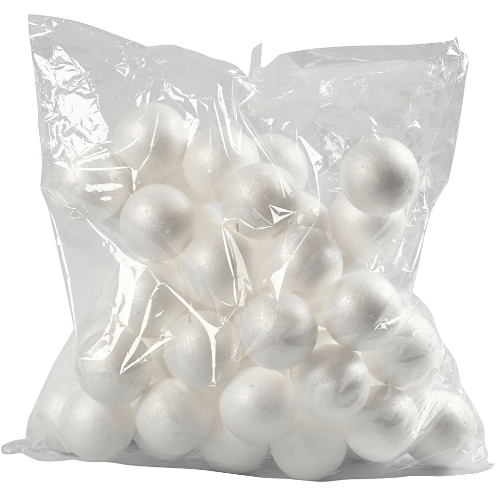 CC Styrofoam Balls 6 cm, 50 pieces