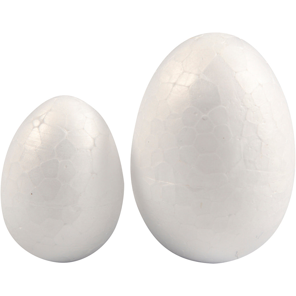 CC Styrofoam Eggs 25+35 mm White 10 pieces