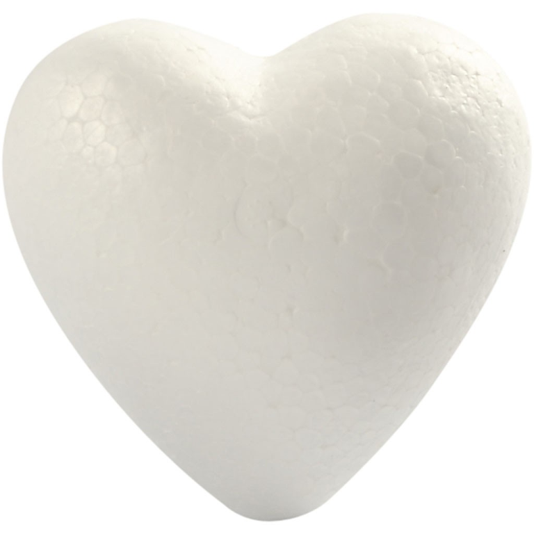 CC Styrofoam Hearts 8 cm, 5 pieces