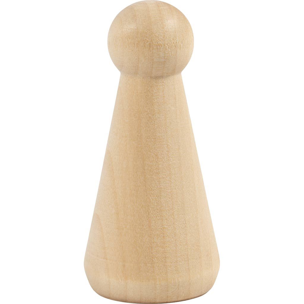 CC Holzfigur kegelförmig 8 cm 3 Stück