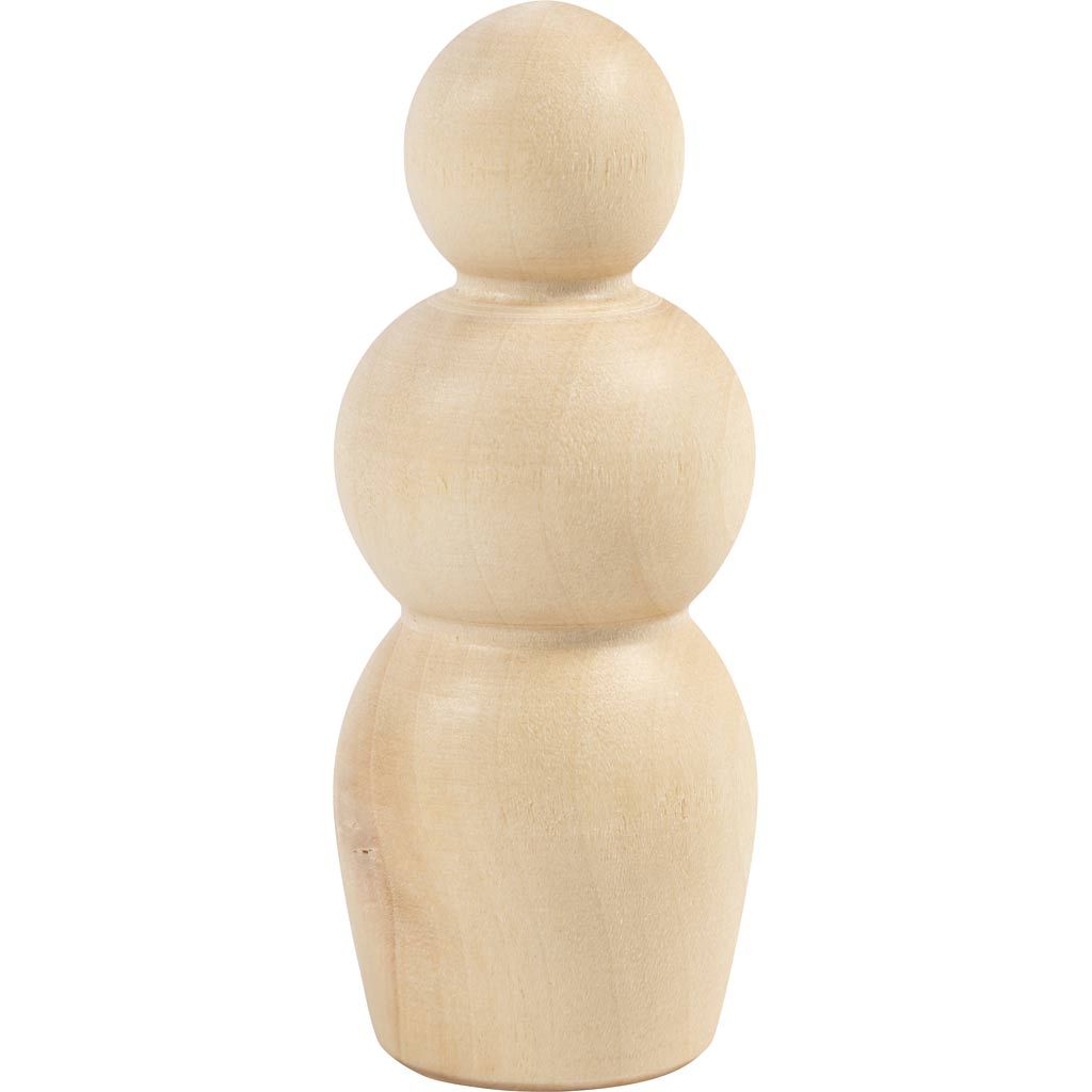 CC Houten Figuur Zandlopervorm 7,5 cm 5 stuks