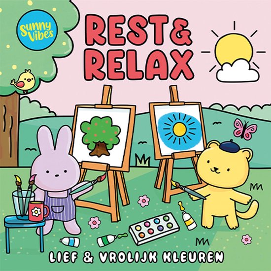 De Lantaarn Kleurboek Sunny Vibes - Rest & Relax L: 25 x B: 25 x D: 0,5 cm