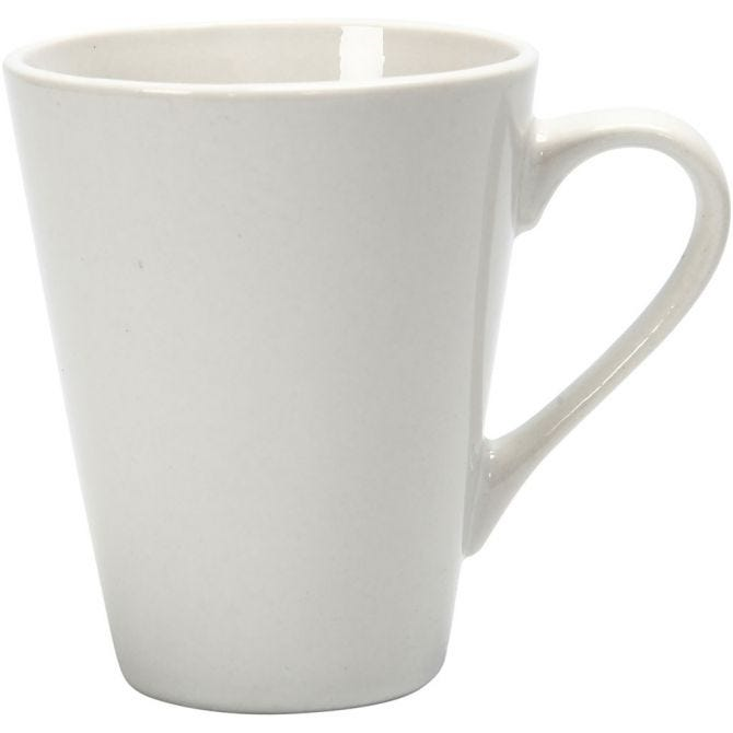 CC Porseleinen Mok h:10 cm Wit, per stuk