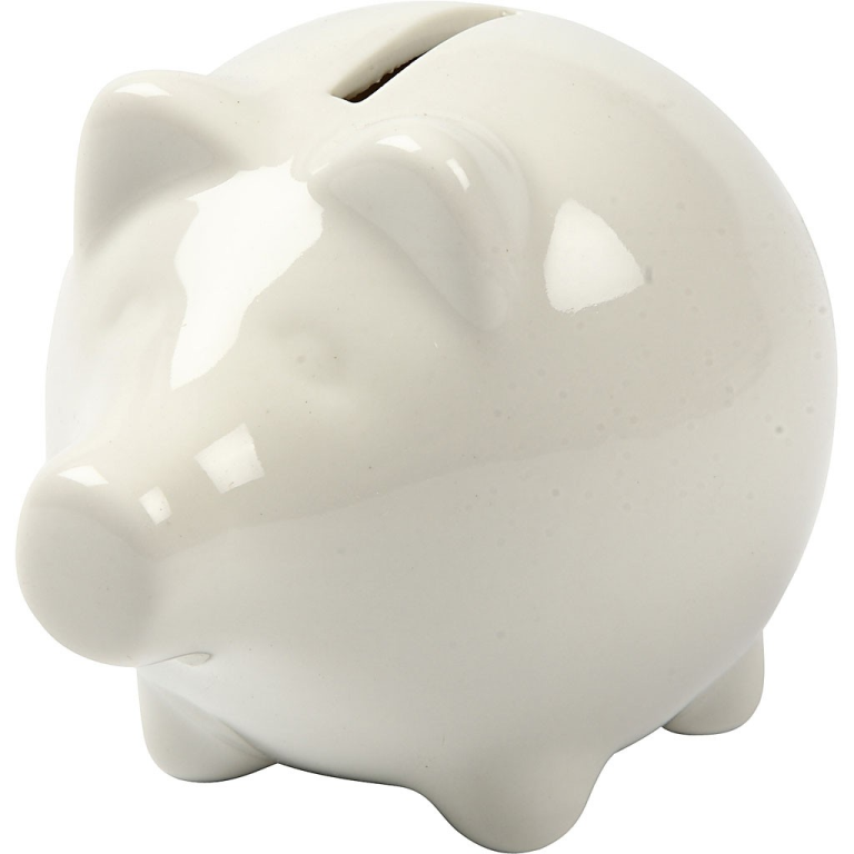 CC Sparschwein aus Porzellan 8x9 cm, 10 Stück 10 Stück/ 1 Box, H: 8 cm, B: 8,5 cm