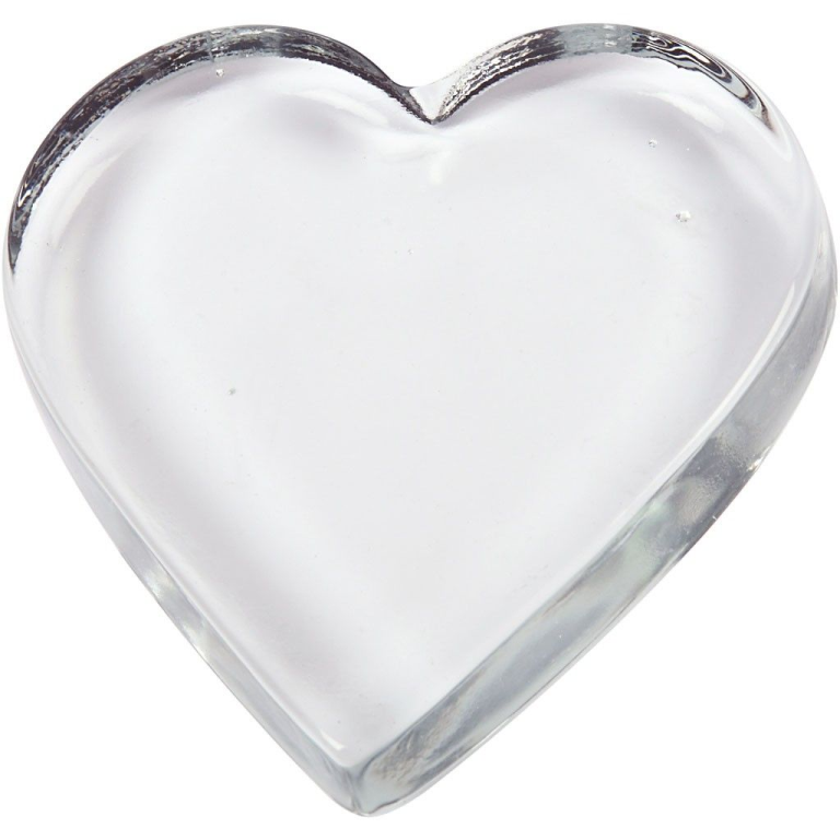 CC Glazen Hart 9x9 cm 10 stuks