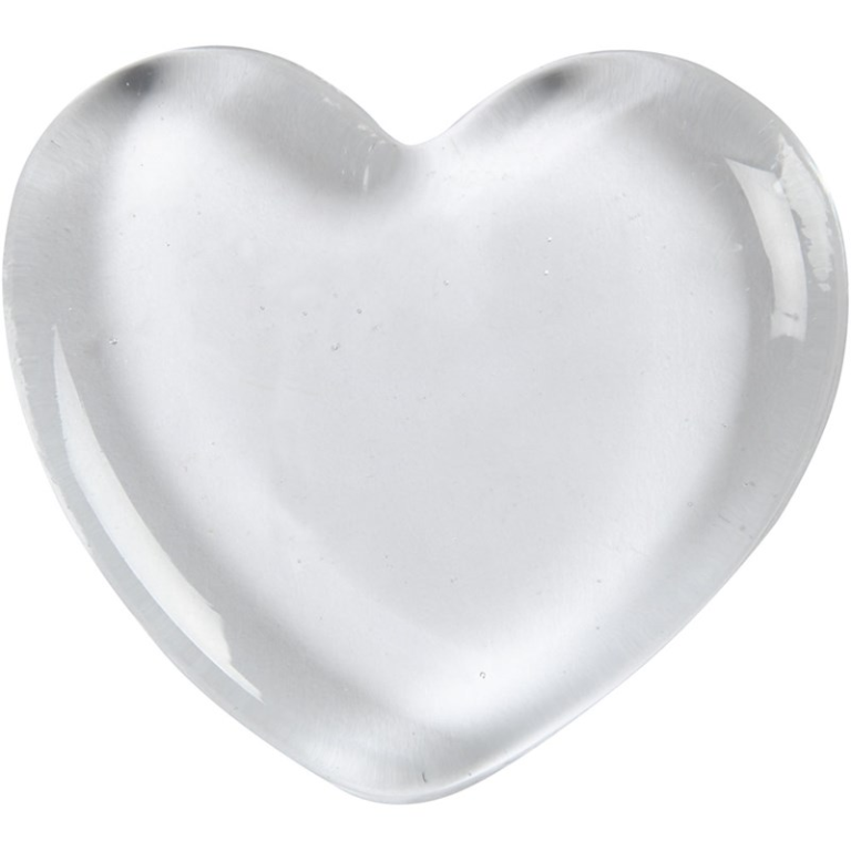 CC Glass Heart 6.5x6.5 cm