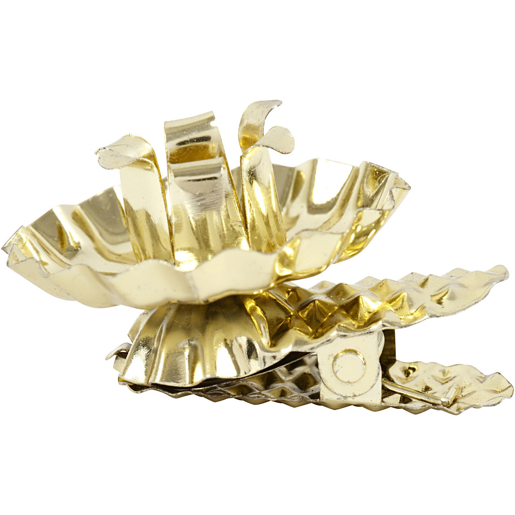 CC Metal Candle Holder Clip 40 mm Gold 8 pcs