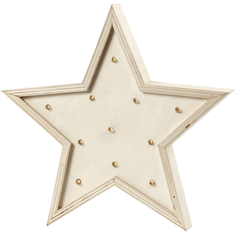 CC Wooden Light Box Star