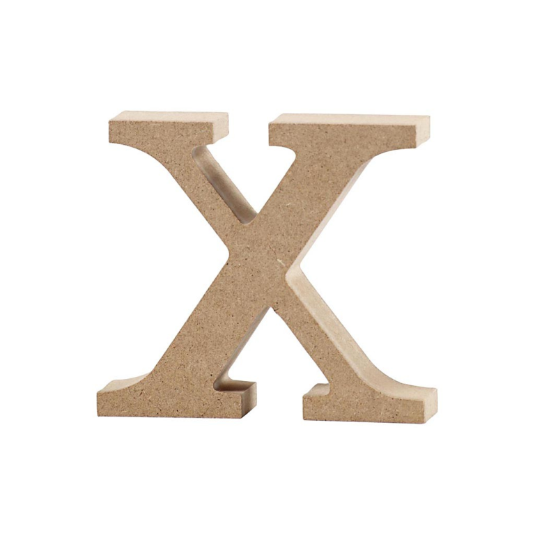 CC MDF Small Letter X 8 cm