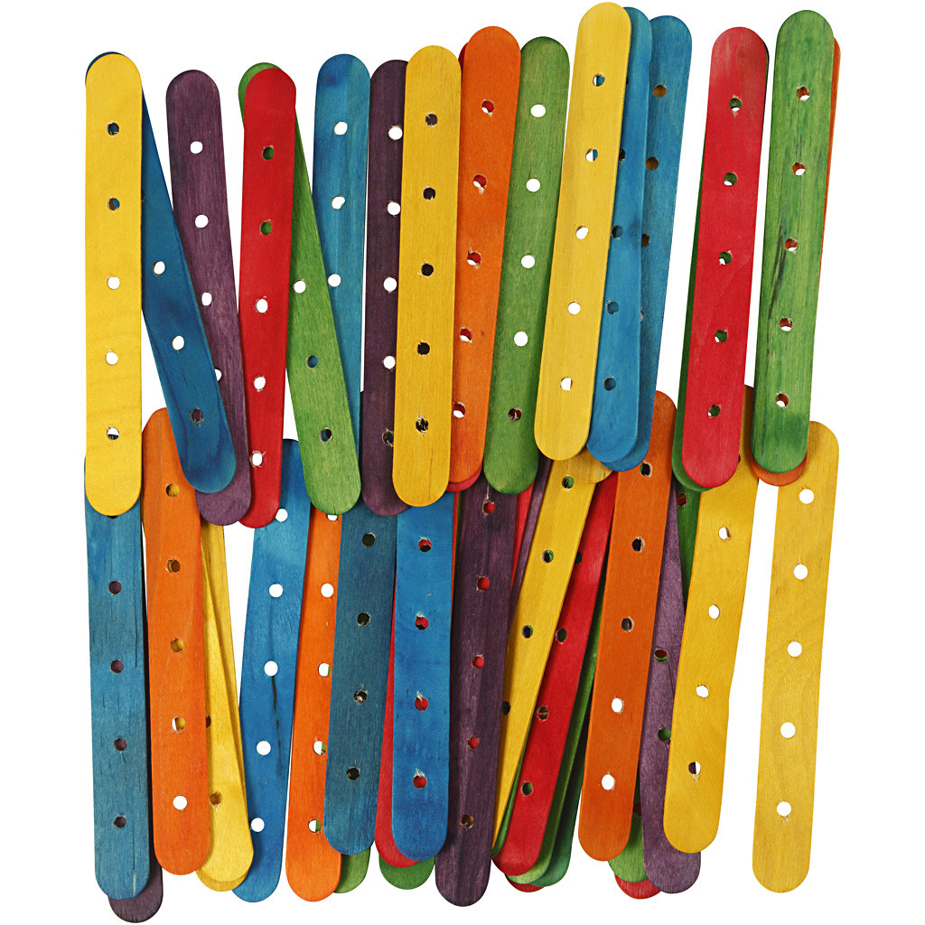CC Constructiehoutjes Gekleurd 1,8x15 cm 500 stuks