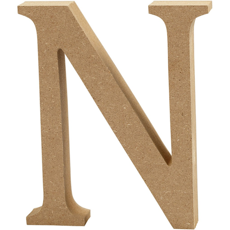 CC MDF Hoofdletter N 8 cm