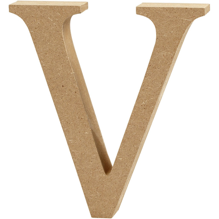 CC MDF Großbuchstabe V 8 cm