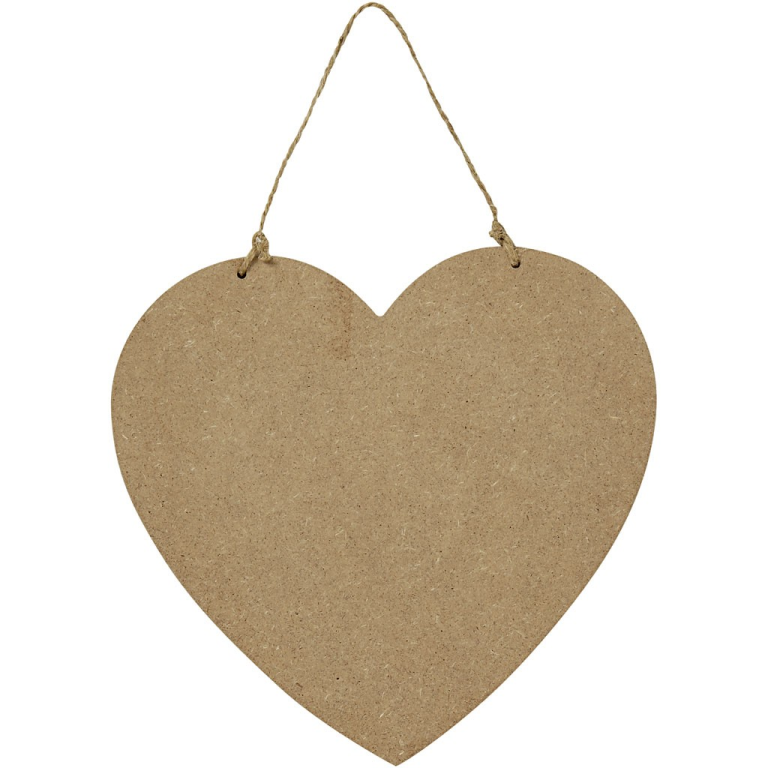 CC MDF Hanger Heart 18.5x19.5 cm