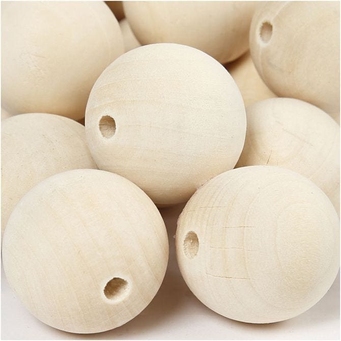 CC Holzkugeln 35 mm Natur 50 Stück