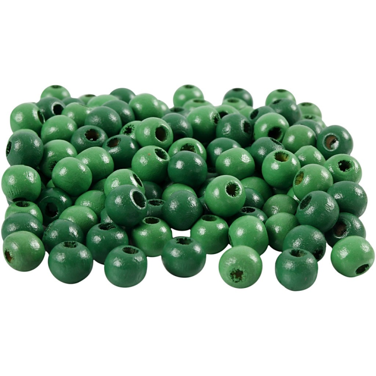 CC Holzperlen 8 mm Grün 100 Stück