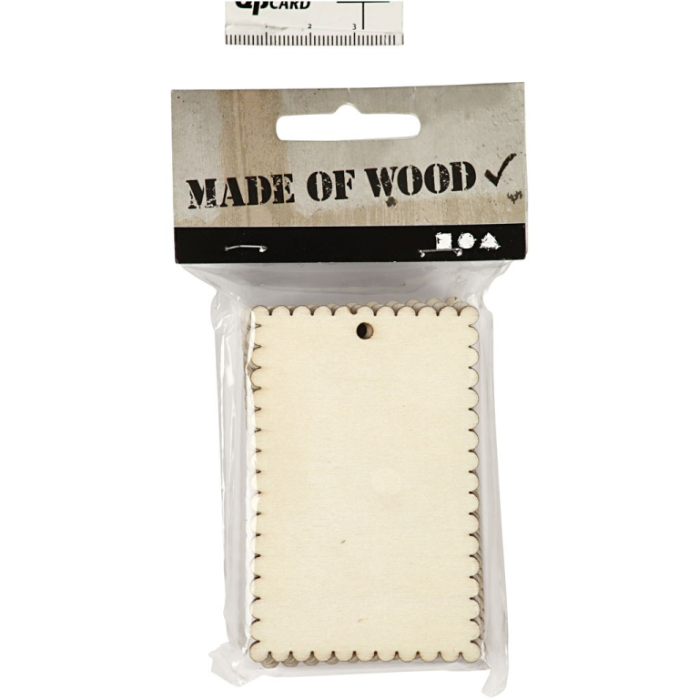 CC Holzschild 8x5,2 cm 8 Stück