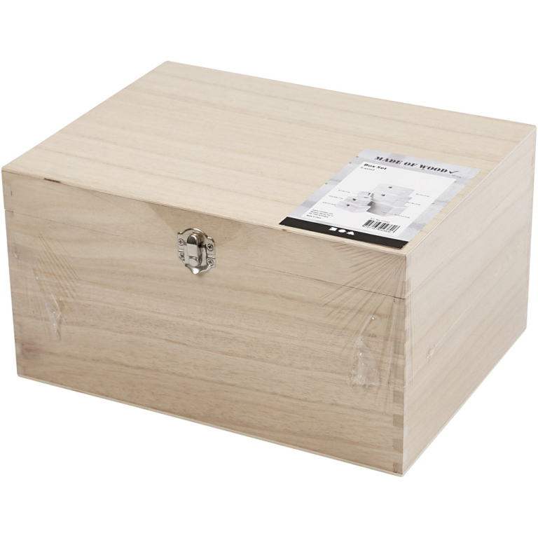 CC Wooden Boxes Set h: 5-15 cm l: 8-27.7 cm w: 5.8-21 cm 6 pieces