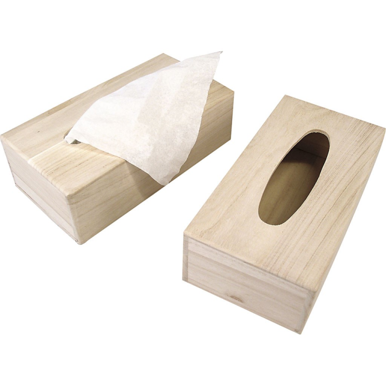 CC Houten Tissuedoos 27x14x8 cm