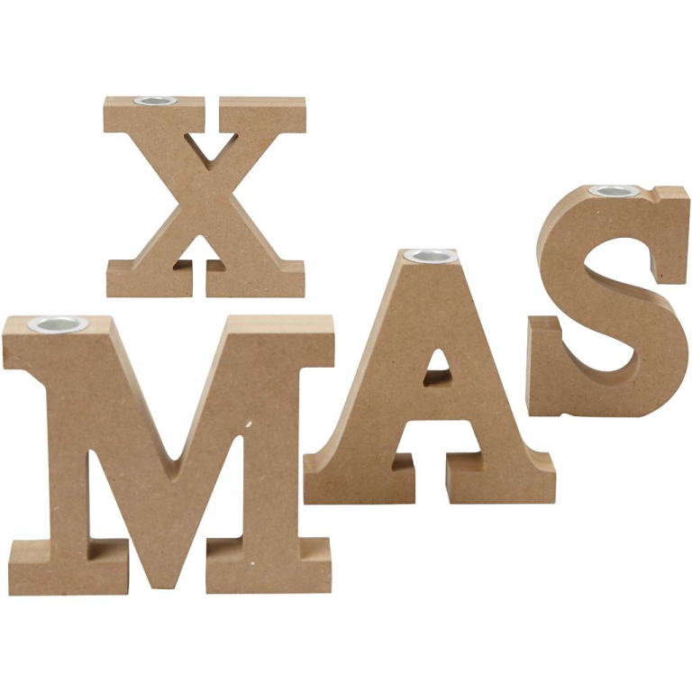 CC MDF Kandelaar X-MAS 17x14 cm