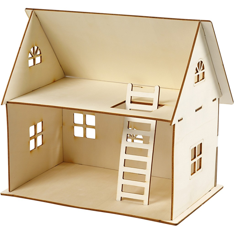 CC DIY Wooden Dollhouse 18x27x25 cm