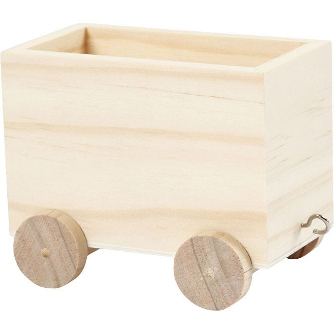 CC Houten Treinwagon 9,5x6,5x8 cm