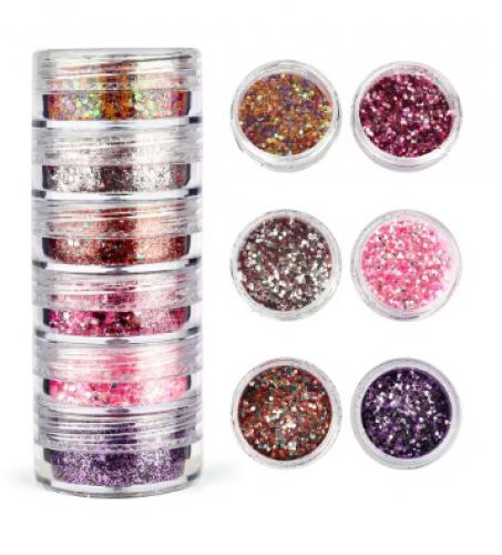 Afwerking Glitter Powder Roze/paars - Polymeerklei / Boetseerklei
