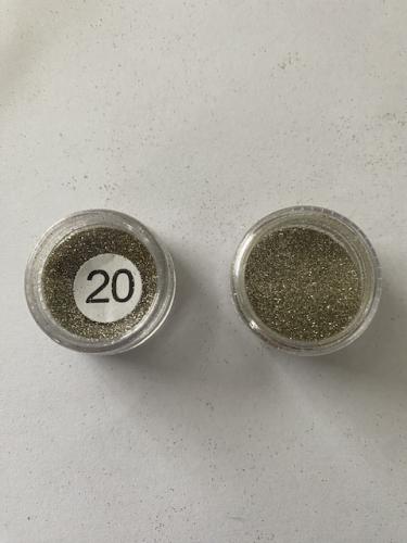 Afwerking Glitter Powder 20 zilvergoud - Polymeerklei / Boetseerklei
