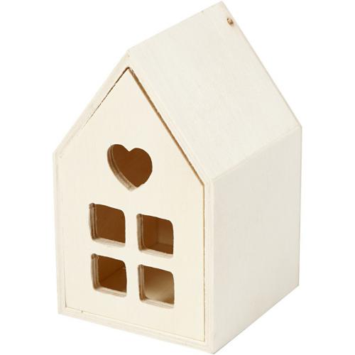 Creativ Company - CC Wooden House with Drawer 6.8x6.8x10.8 cm | GoedkoopsteHobby