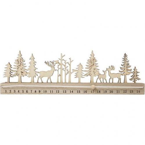Creativ Company - CC Hölzerner Adventskalender 40x3,6x12 cm | GoedkoopsteHobby