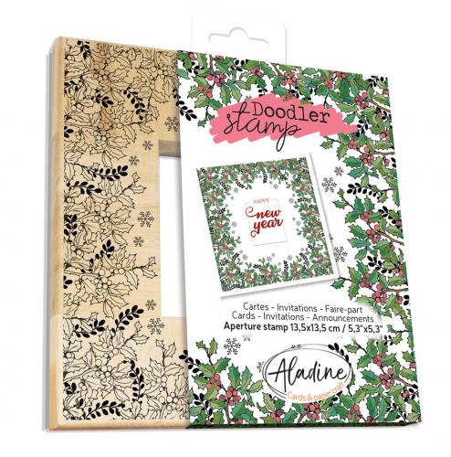 Aladine Wooden Doodler Stamp 13.5x13.5 cm Christmas | GoedkoopsteHobby