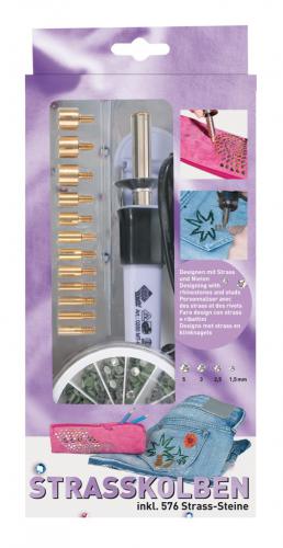 Pebaro Hotfix Set with 12 Attachments and 576 Rhinestones | GoedkoopsteHobby