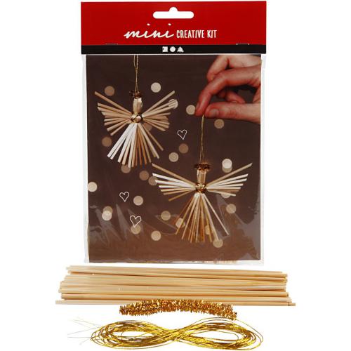 Creativ Company - CC Mini Creative Kit Strohengel 8 cm 2 Stück | GoedkoopsteHobby
