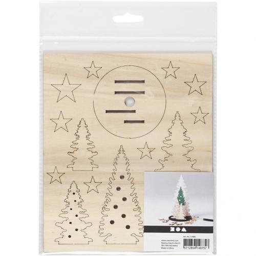 Creativ Company - CC DIY Wooden Figures Christmas Trees l: 20cm w: 17cm | CheapestHobby