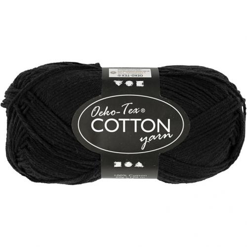 Creativ Company - CC Katoengaren Maxi 8/4 50gr Zwart | GoedkoopsteHobby
