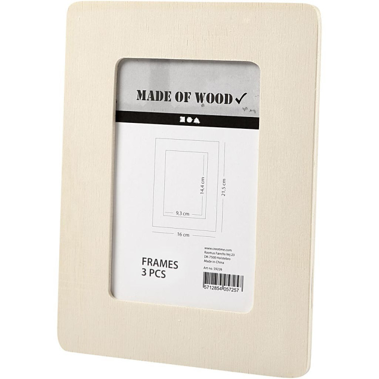 CC Wooden Photo Frame 16x0.8x21.5 cm 3 pieces
