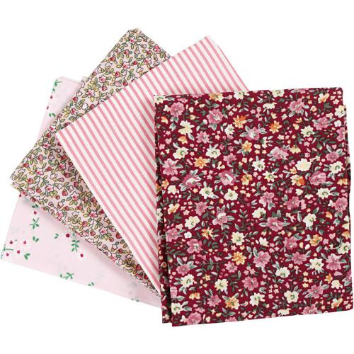 Creativ Company - CC Patchwork Stof 45x55 cm Roze 4 stuks | GoedkoopsteHobby
