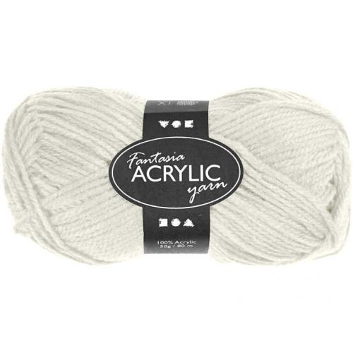 Creativ Company - CC Fantasia Acrylgaren 50gr Off-white | GoedkoopsteHobby