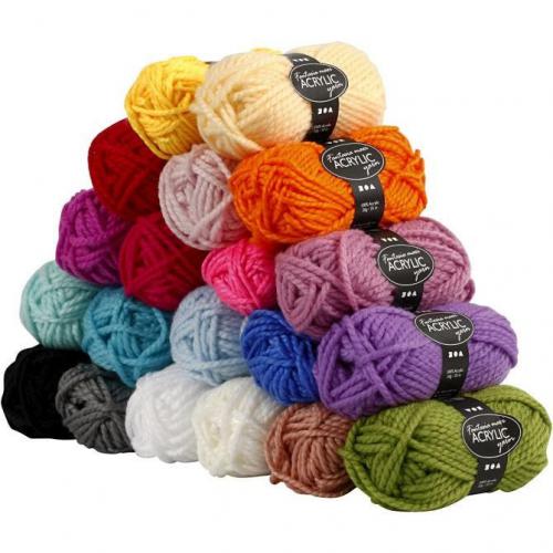 Creativ Company - CC Fantasia Acrylgaren Set 20x50 gr Multi | GoedkoopsteHobby