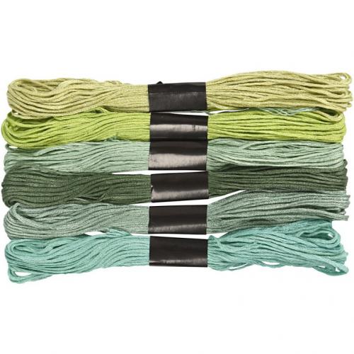 Creativ Company - CC Stickgarn 1 mm Grün 6 Stück | GoedkoopsteHobby