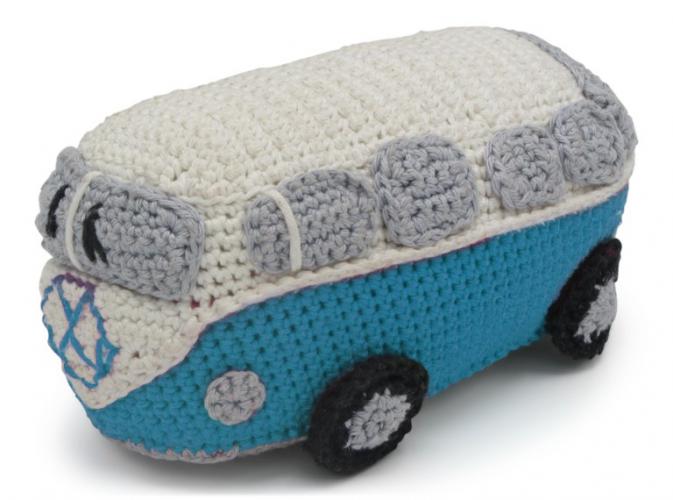 Hardicraft Crochet Kit Retro Bus Blue 16x10 cm | CheapestHobby