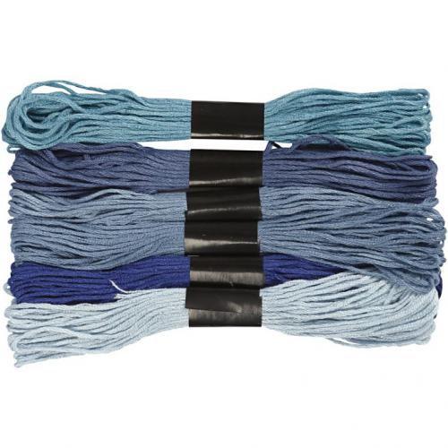 Creativ Company - CC Borduurgaren 1 mm Blauw 6 stuks | GoedkoopsteHobby