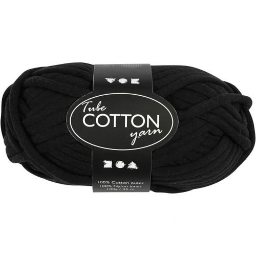 Creativ Company - CC Tube Baumwollgarn 100gr Schwarz | GoedkoopsteHobby