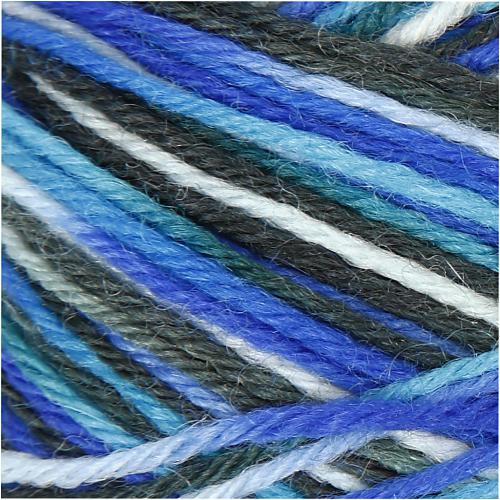 Creativ Company - CC Creotime Sokkenwol 50gr Multigekleurd Blauw Turquoise | GoedkoopsteHobby